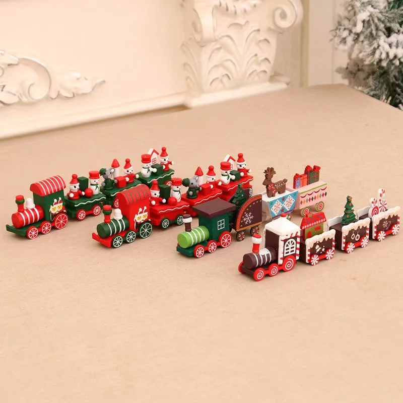 Christmas decorationsChristmas wooden trainChildren's kindergarten holidayChristmas giftsChristmas ornamentsGifts