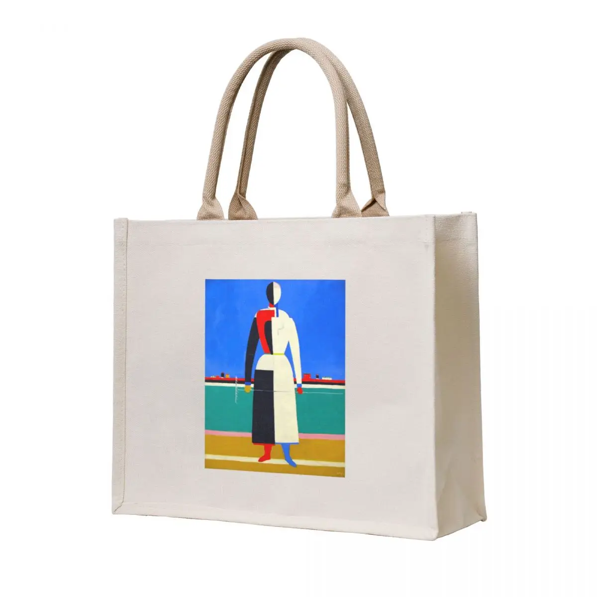 

KAZIMIR MALEVICH - Woman With a Rake 1928 HD Original Tote Bag tote bag woman large size bags reusable grocery bags hand bag