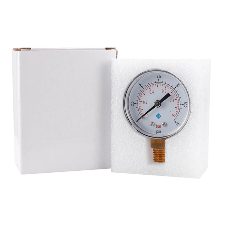 Pressure Gauge 0-15psi/0-1bar BSPT 1/4\