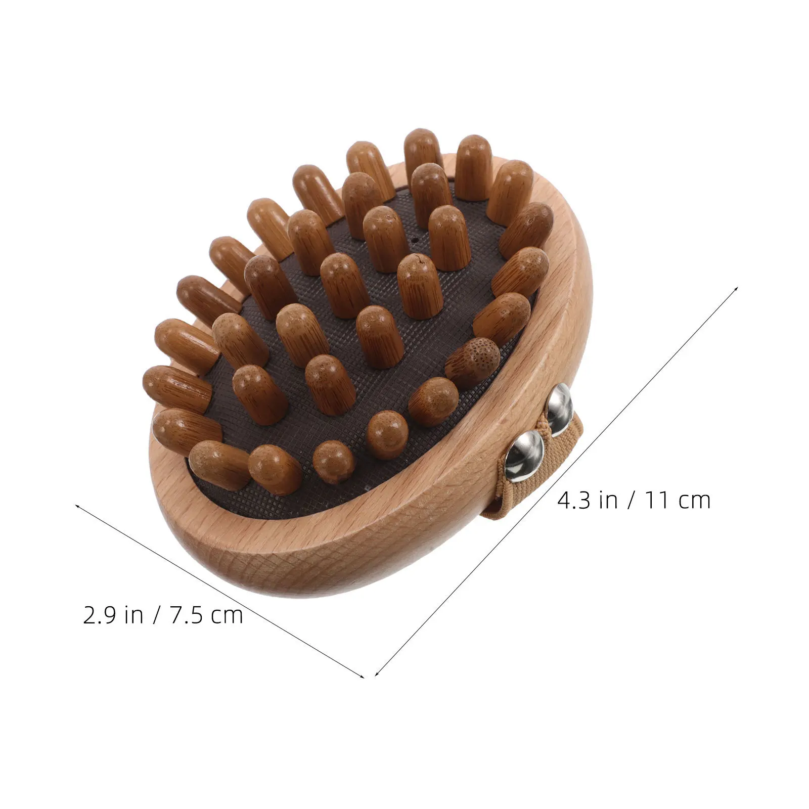 2 pezzi pettine per massaggio del cuoio capelluto in legno di faggio cuscino morbido spazzola per capelli a denti larghi rilassamento testa spa strumento digitopressione punto di attivazione