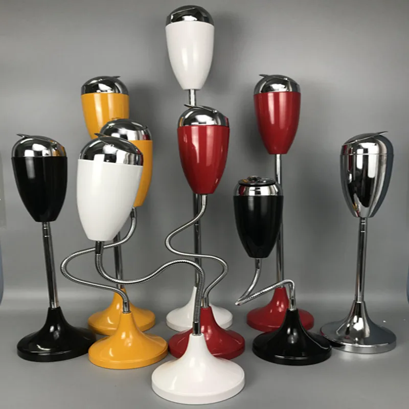 

Vertical ashtray creative and unique living room metal office with lid ashtray curved tube floor-standing ashtray large size