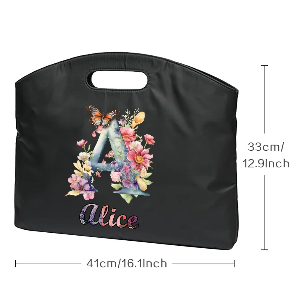 Personalized Customized Name Handheld Briefcase Large Capacity Document Handbag Business Laptop Bag Case Business Office Bags