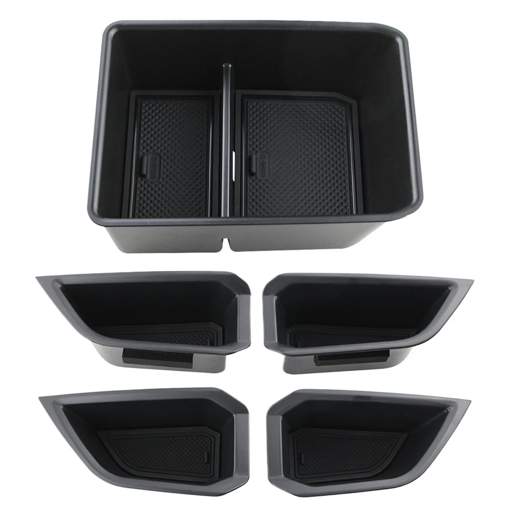 Para Audi Q4 e-tron Etron 2019-2025 cajas de almacenamiento para puerta delantera y trasera de coche organizadores de consola central accesorios de remolque Interior