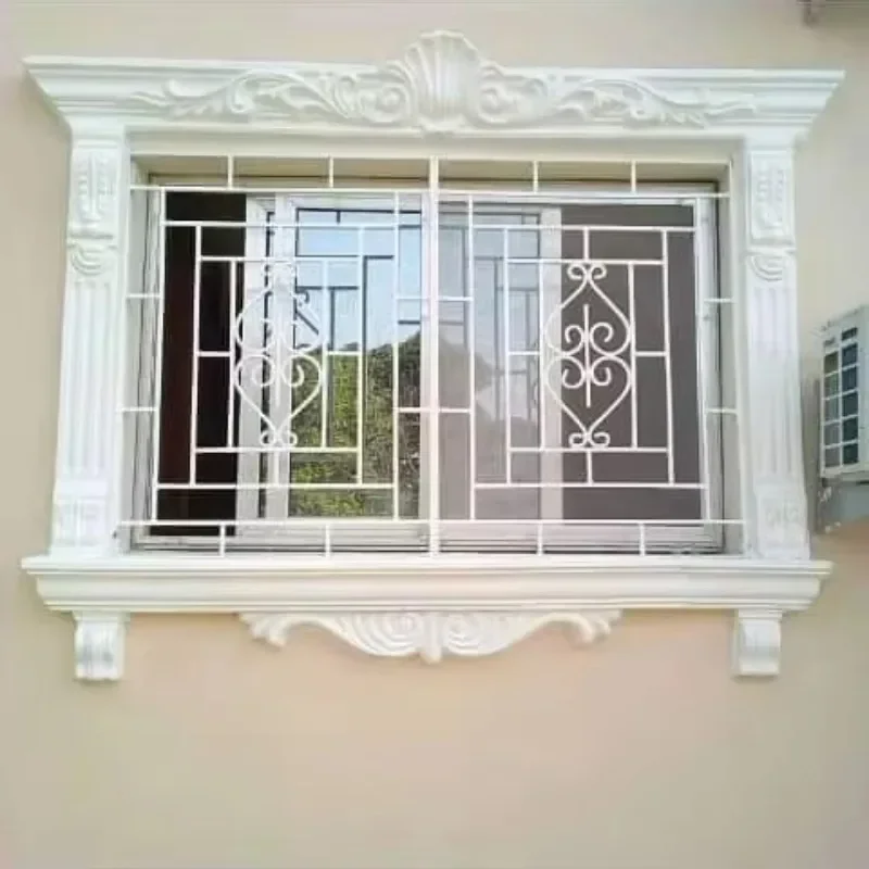 High quality decorative curved window head concrete window cover concrete plastic mold