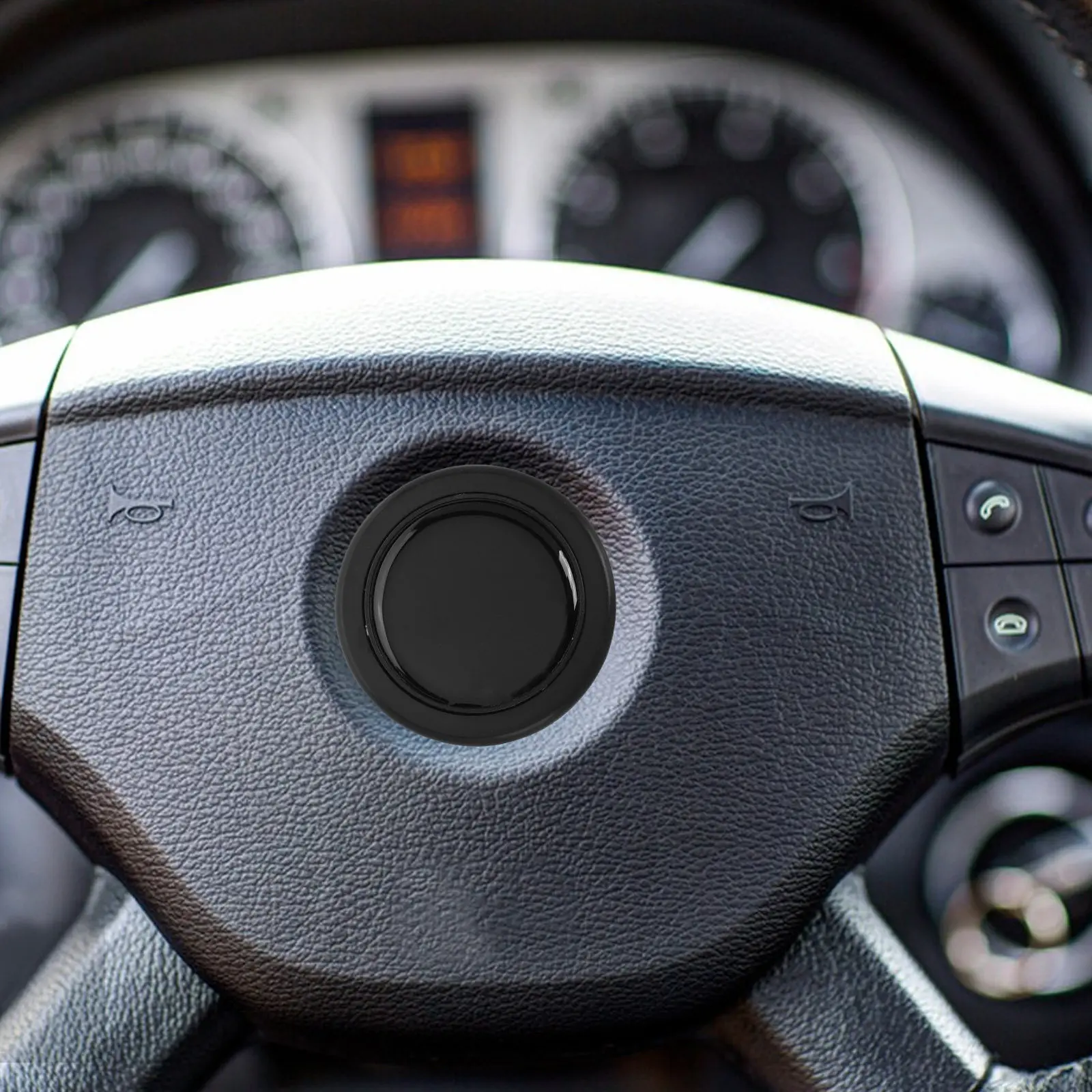 

Universal Car Steering Wheel Horn Button Plastic Cover Racing Push Button Anti-Vibration Waterproof Replacement Plate for Car