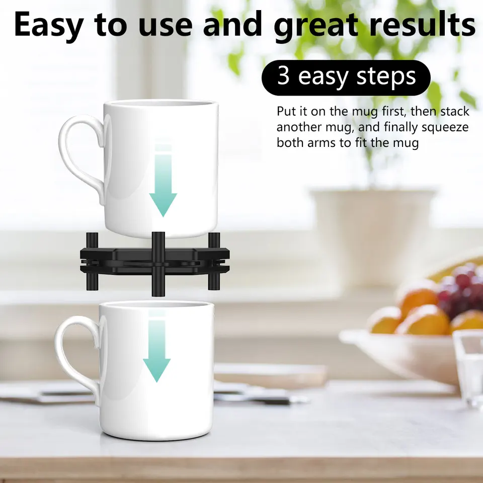 Tefola Porte-gobelet Et Couvercle, Distributeur De Tasse à Café Jetable à 4 Compartiments, Distributeur De Gobelets En Papier, Support De Rangement Pour Station De Café, Bar, Comptoir De Salle De