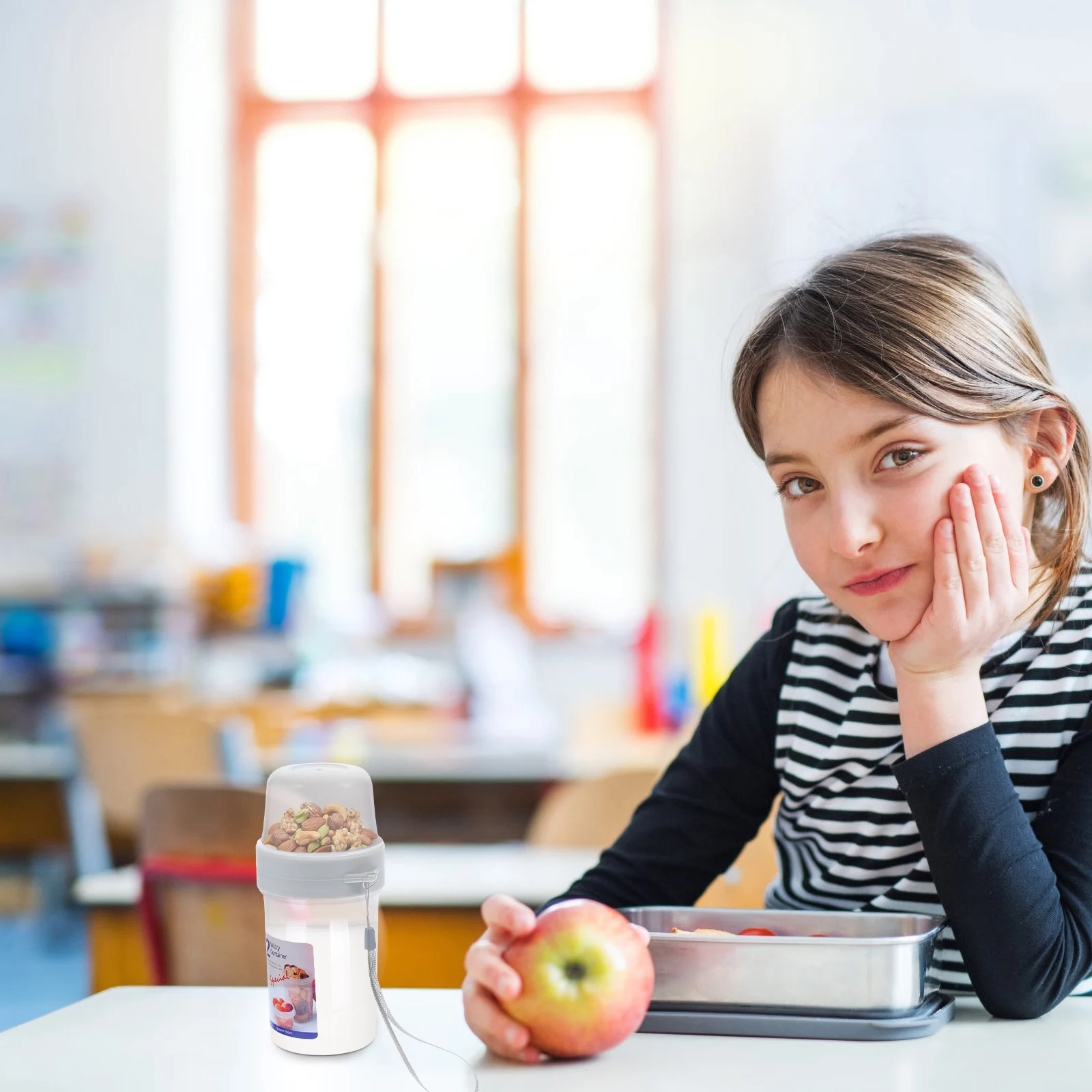 

Portable Fresh-Keeping Cup Double Layer Food Container For Cereal Oatmeal Yogurt Fruit Storage Breakfast Cup Outdoor