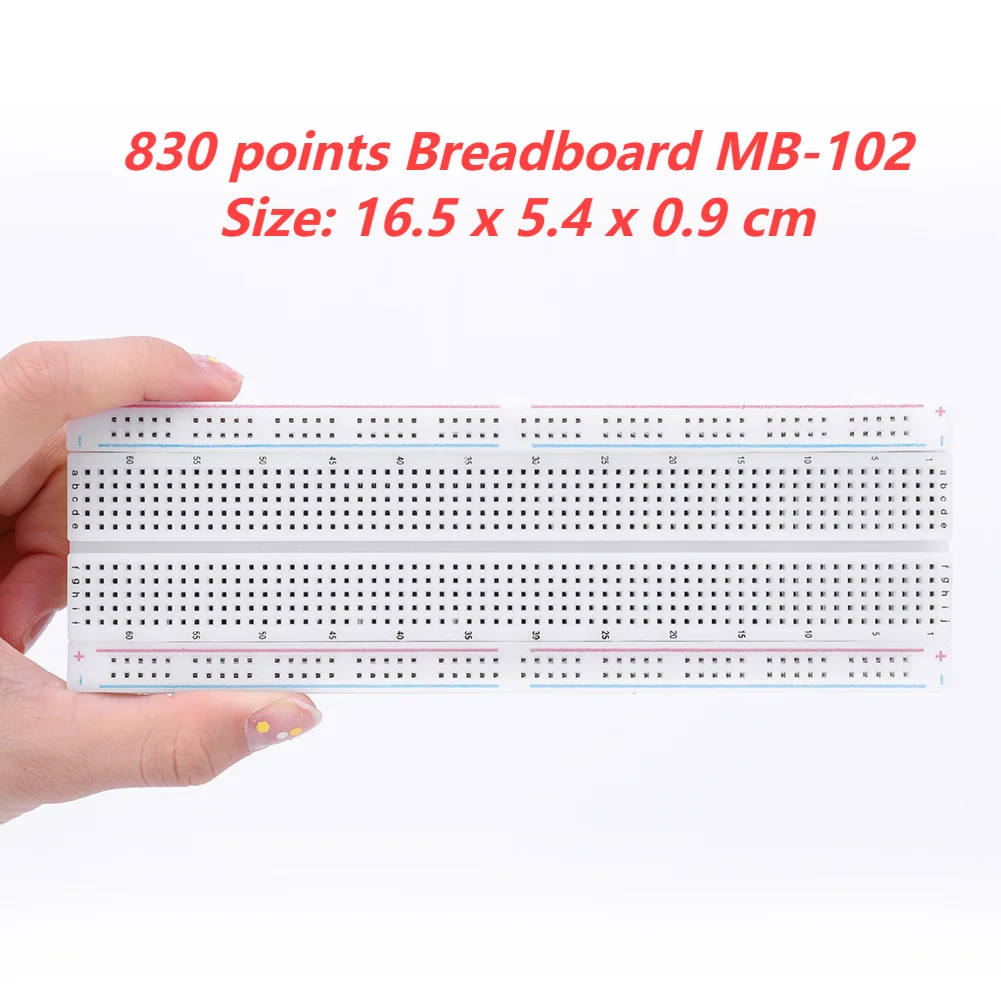 MB-102 Prototype PCB Solderless Breadboard Solderless Breadboard Protoboard Circuit PCB DIY Kit 200 Hole Develop PCB test Board