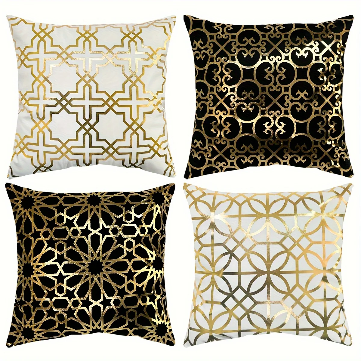 

1/4 шт. наволочки с золотым узором для элегантного домашнего декора, чехол для диванной подушки, украшение для дома, спальни, комнаты