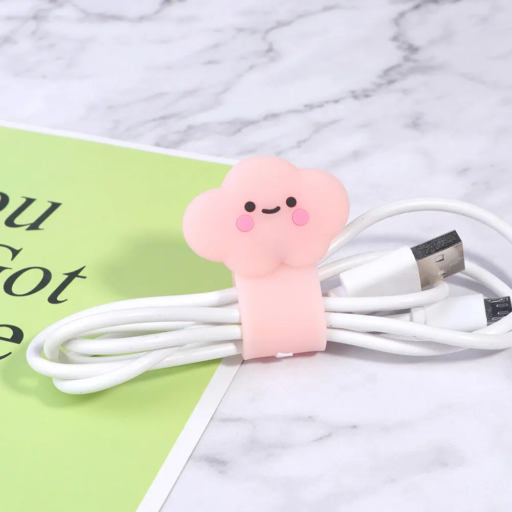 

2Pcs Silicone Cable Wrappers Small Size Durable Cord Holders for Desk Office Home Cable Cord Management Clips Data Wire Winders
