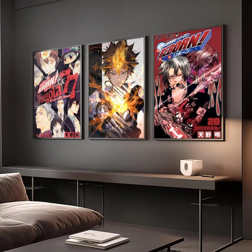 Anime H-HITMAN REBORN! Poster Reteo Wall Art Aesthetic Room Decor Print Living Room Bedroom Home Decoration