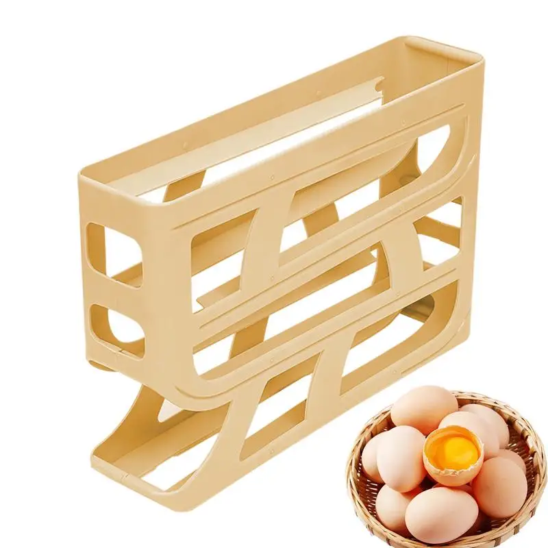 

Egg Dispenser Rack 4 Tiers Egg Storage Container Egg Storage Box Holder Organizer for Cabinet Refrigerator home Kitchen Storage