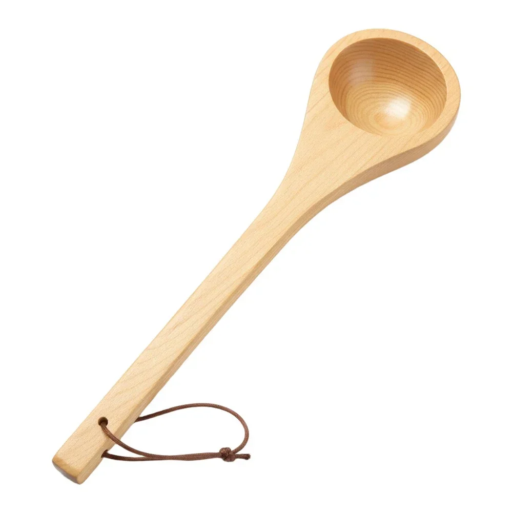 Sauna Scoop Sauna Ladle Heat Resistant Warp Resistant Scandinavian Design Natural Hanging Cord Sauna Bathing For Sauna