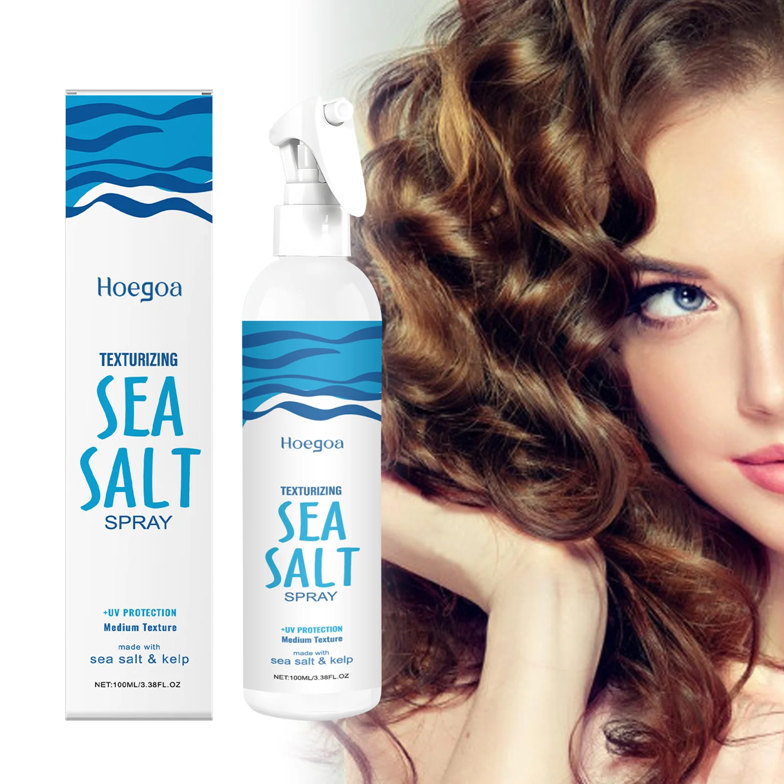 

Sea Salt Spray For Hair Men Women Adds Hair Volume Texturing Fluffy Hair Fixing Lasting Styling Strong Holding Wave Hair Spray