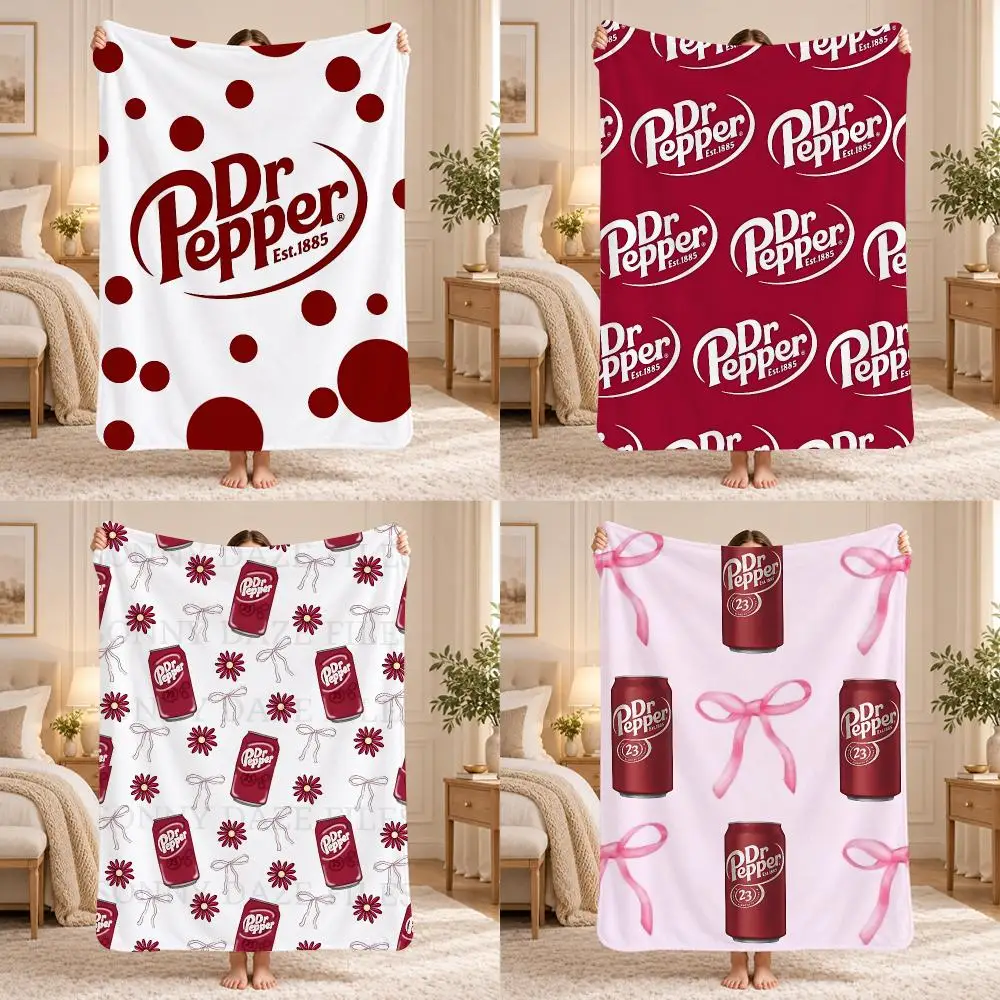 Unique Dr. Pepper Throw 240g Lightweight Flannel Blanket, Soft Skin Throw Blanket for Sofa Bedroom