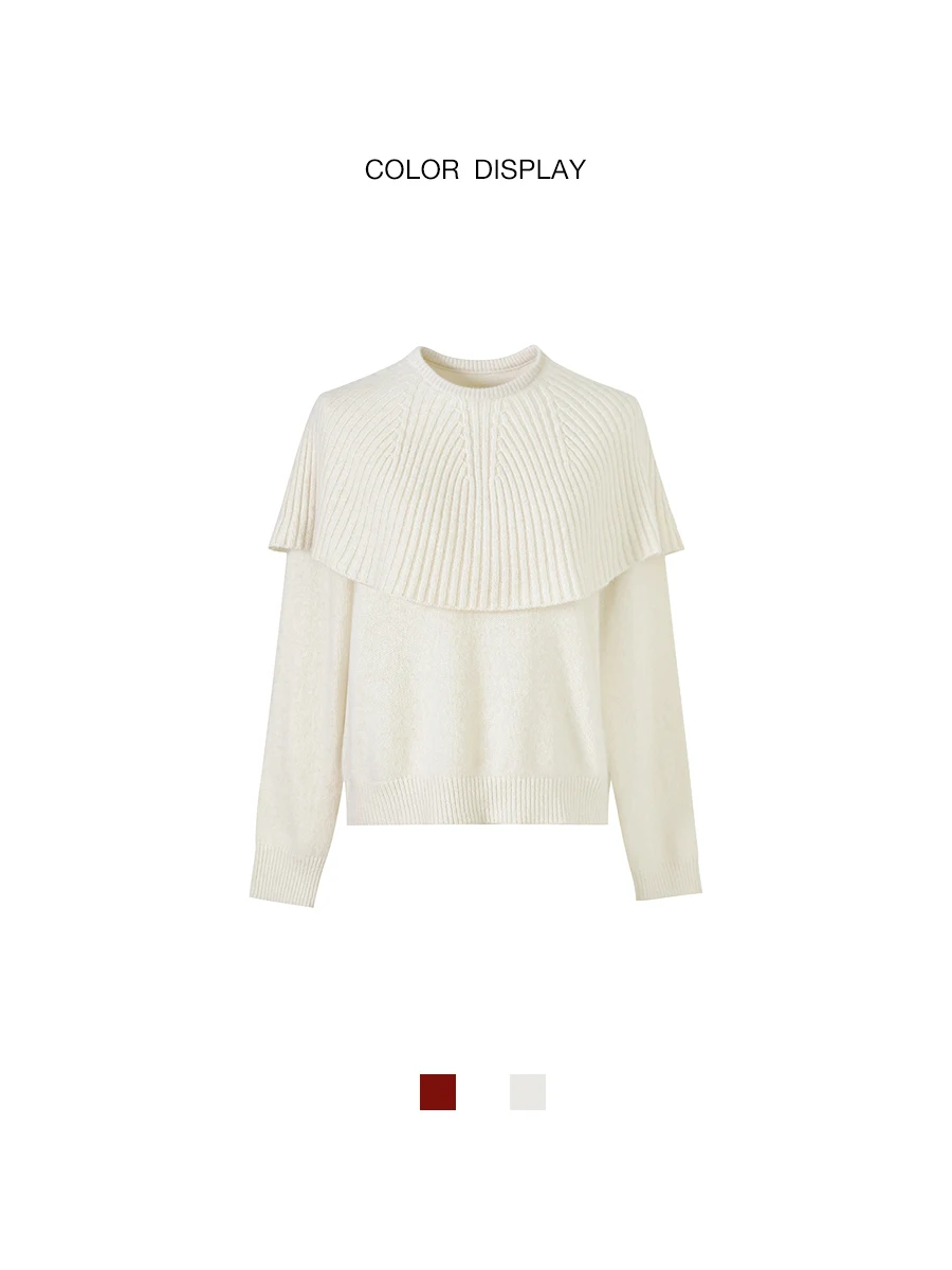 Lalaglow Cisas Holiday Bear Fur Loose Knitted Scarf Red Sweater Women's Faion Commute Sle Long Sve round Ne Warm