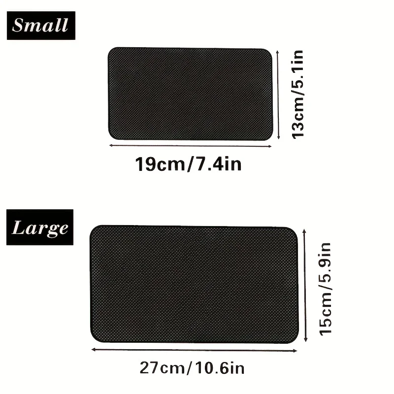 Car dashboard non-slip rubber pads: small 7.4x5.4