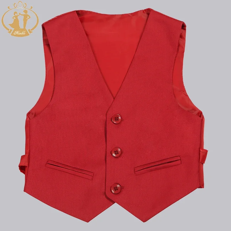 Costumes formels pour enfants, blazer de mariage pour garçons, vêtements pour enfants, 3 couleurs, rouge, noir, bleu, printemps, automne, vente en gros, 3 pièces par ensemble