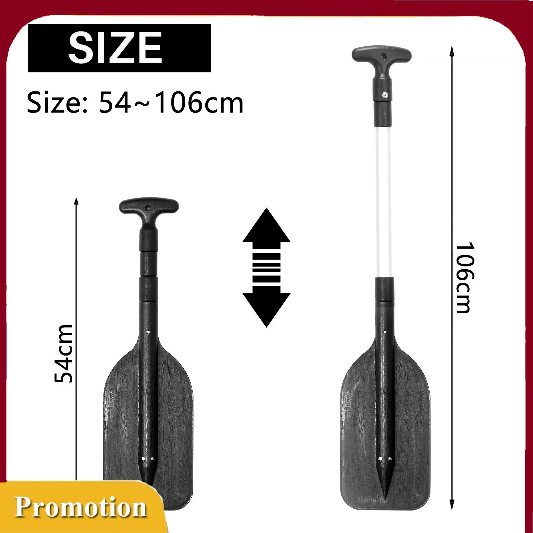 

Hot!Portable Rafting Boat Floating Outdoor Kayak Water Sport Tool Kayak Paddle Telescopic Paddle Plastic Boat Oar