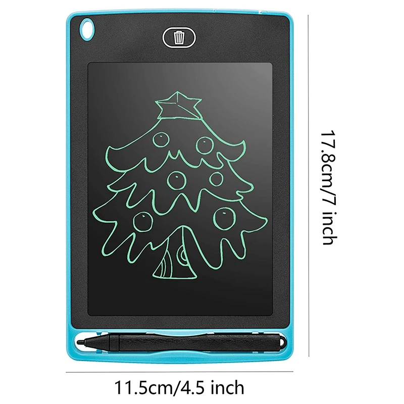 LCD-schrijftablet, 6,5 inch kleurrijke Doodle Board tekentablet schrijfblok voor kinderen schrijftablet