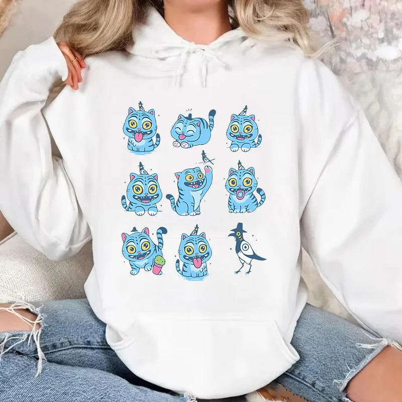 

New Anime Kpop Demon Hunters Hoodies Women's Men's Winter Autumn Fashion Hooded Casual Long Sleeve Cute Tiger Hoodies Sweatshirt