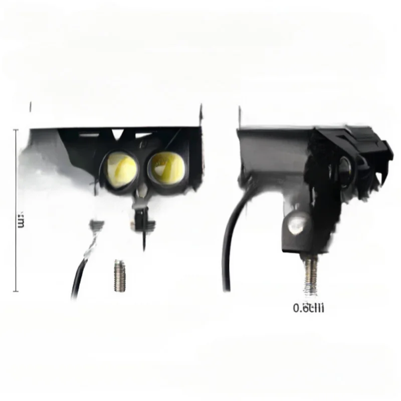 For Motorcycle Spotlight External Three-Bead High Brightness Three-Light Flashing Yellow White Light LED Road