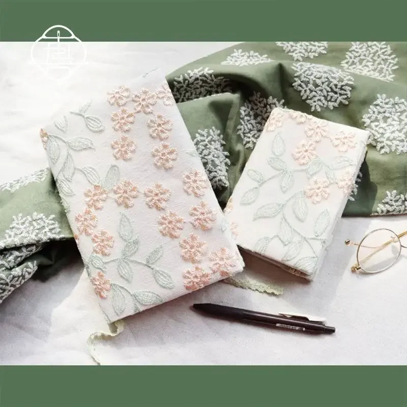 【Simple Flowers】Original Handmade A5 A6 Notebook Covers Protector Book Sleeve Crafted Fabric Products Diary Cover，in Stock