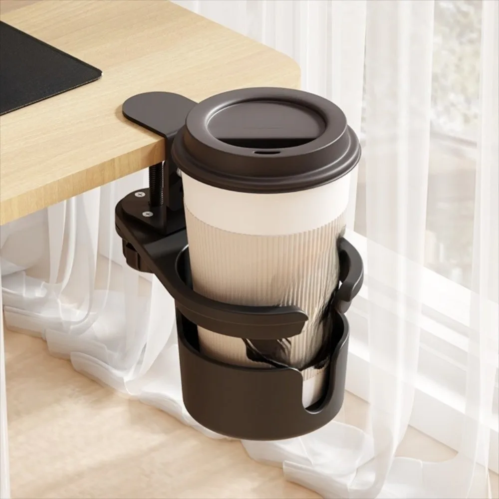 

Adjustable Rotating Water Cup Holder Anti Spill Mounts Stand Office Drink Cup Tray Sturdy Durable Coffee Storage Rack