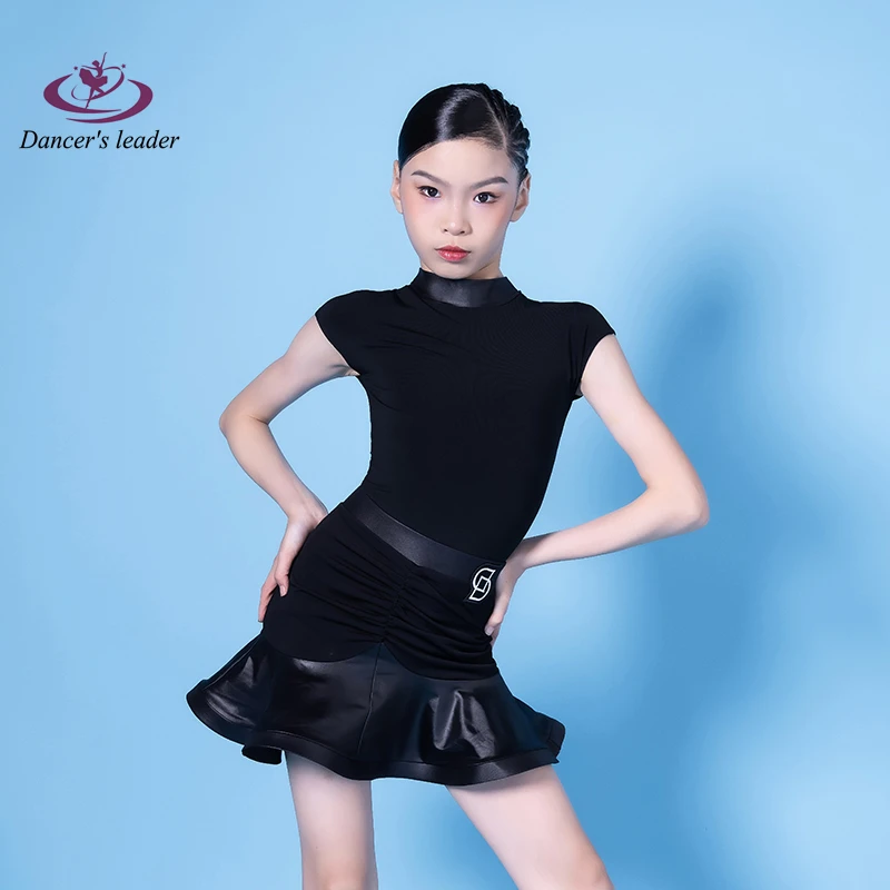 

Latin Dance Clothes Children's Summer Fishtail Skirt Practice Samba Professional Dance Split suit dress