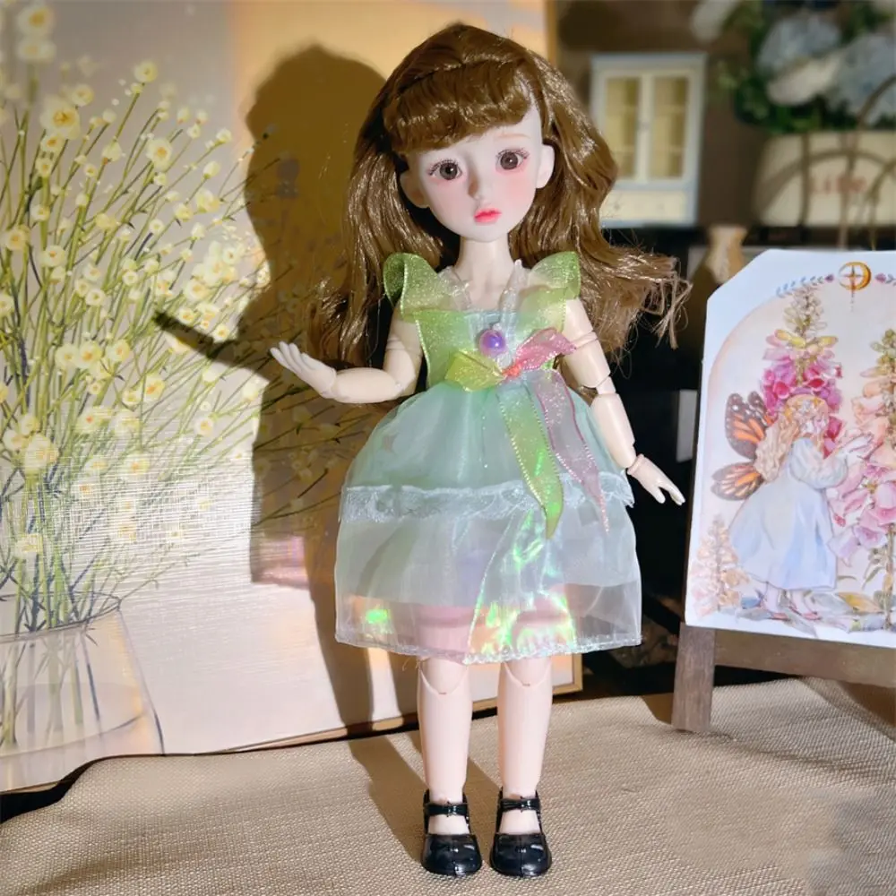 

Rabbit Girl 30cm BJD Doll Toy Starry Blue Eyes Long Hair Girl's DIY Dress Up Toy Movable Jointed Dolls Dress Up BJD Dolls