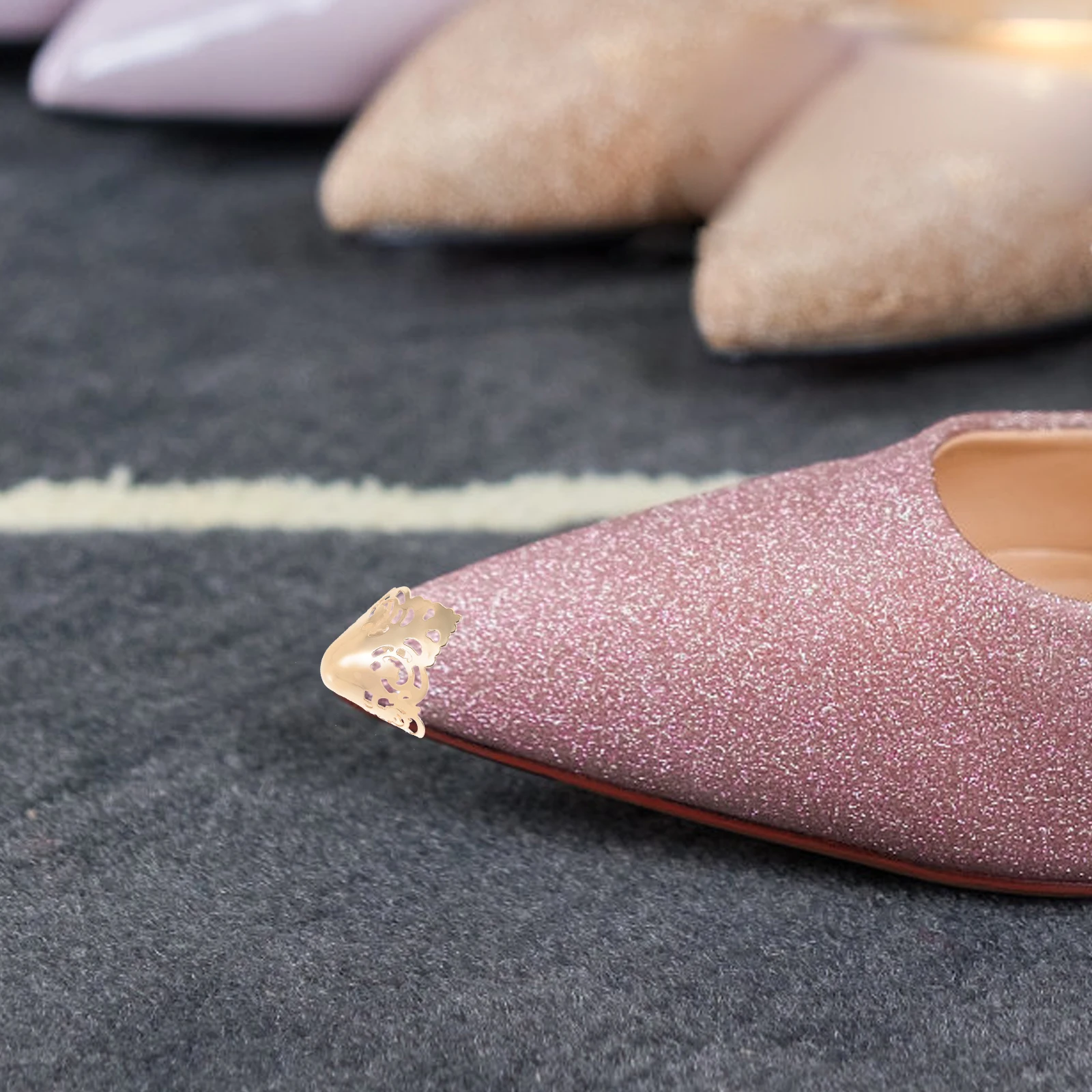 

Tip Covers For High Heels Durable Heel Protectors Decorative Toe Guards Wedding Party Gift Use Heel Caps For High Heels