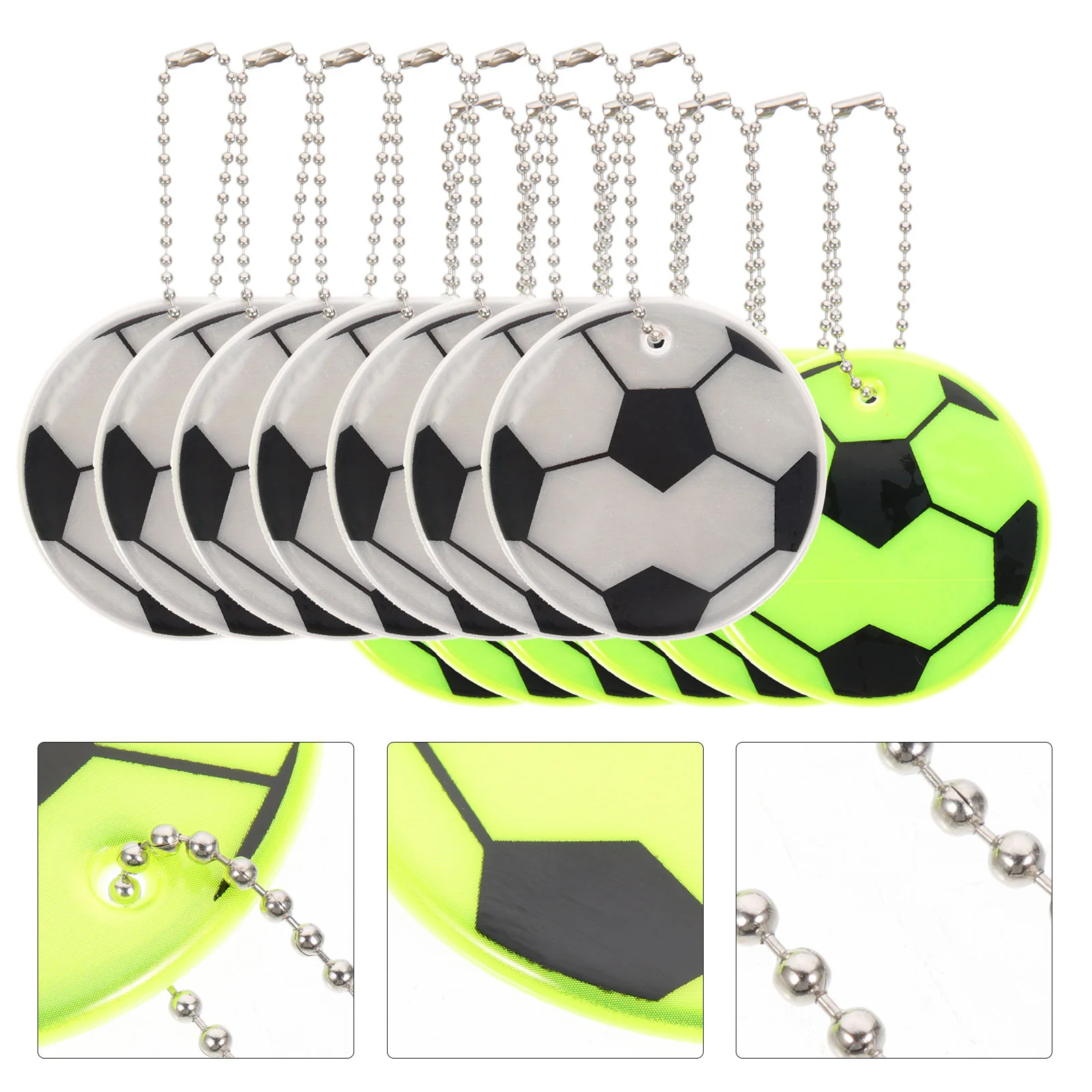 

Football Reflective Pendant Soccer Club Favors Backpack Charms Kids Party Bag Hanging Decor