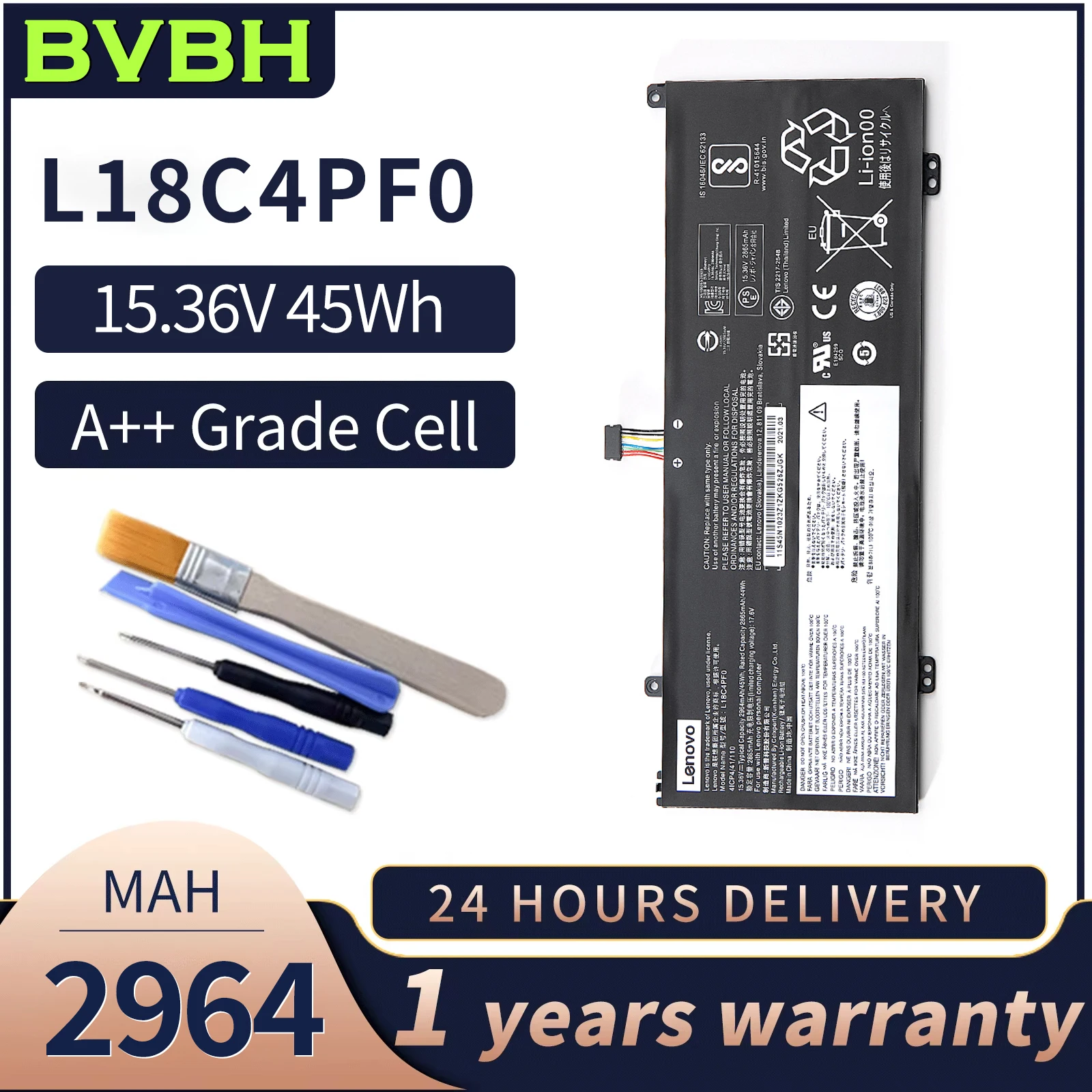 

BVBH NEW L18C4PF0B,L18C4PF0,L18M4PF0 attery For Lenovo ThinkBook 14S-IWL,V540S Pro-13,14IWL,S540-14-IWL