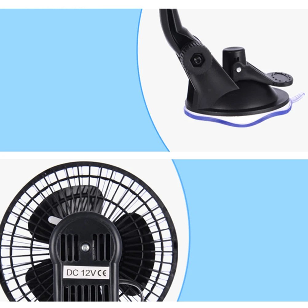

Car Fan Suction Cup Electric Cooling Suckers Dashboard with Portable Automotive
