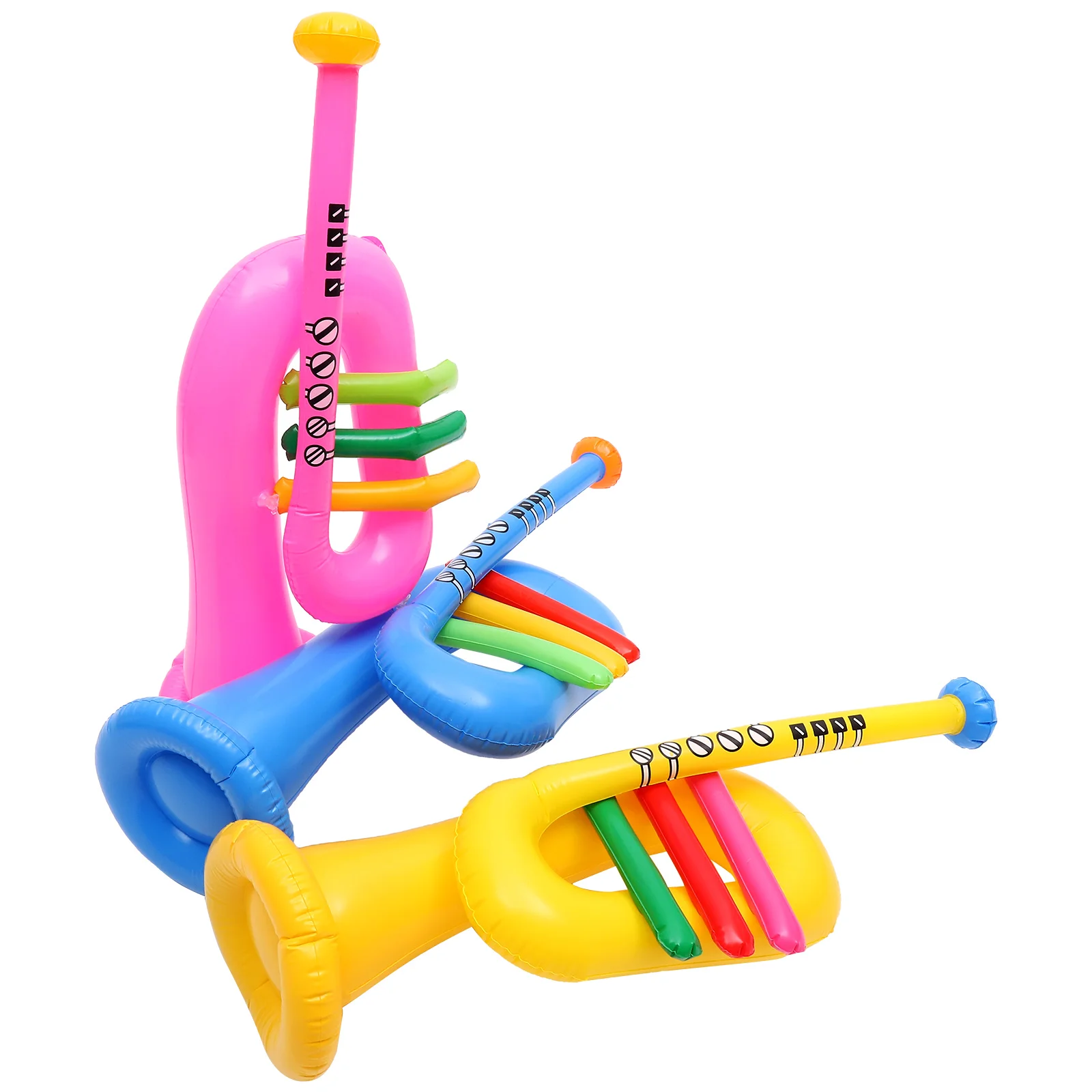 Ornements musicaux gonflables pour enfants, amusement musical, portable, 3 pièces