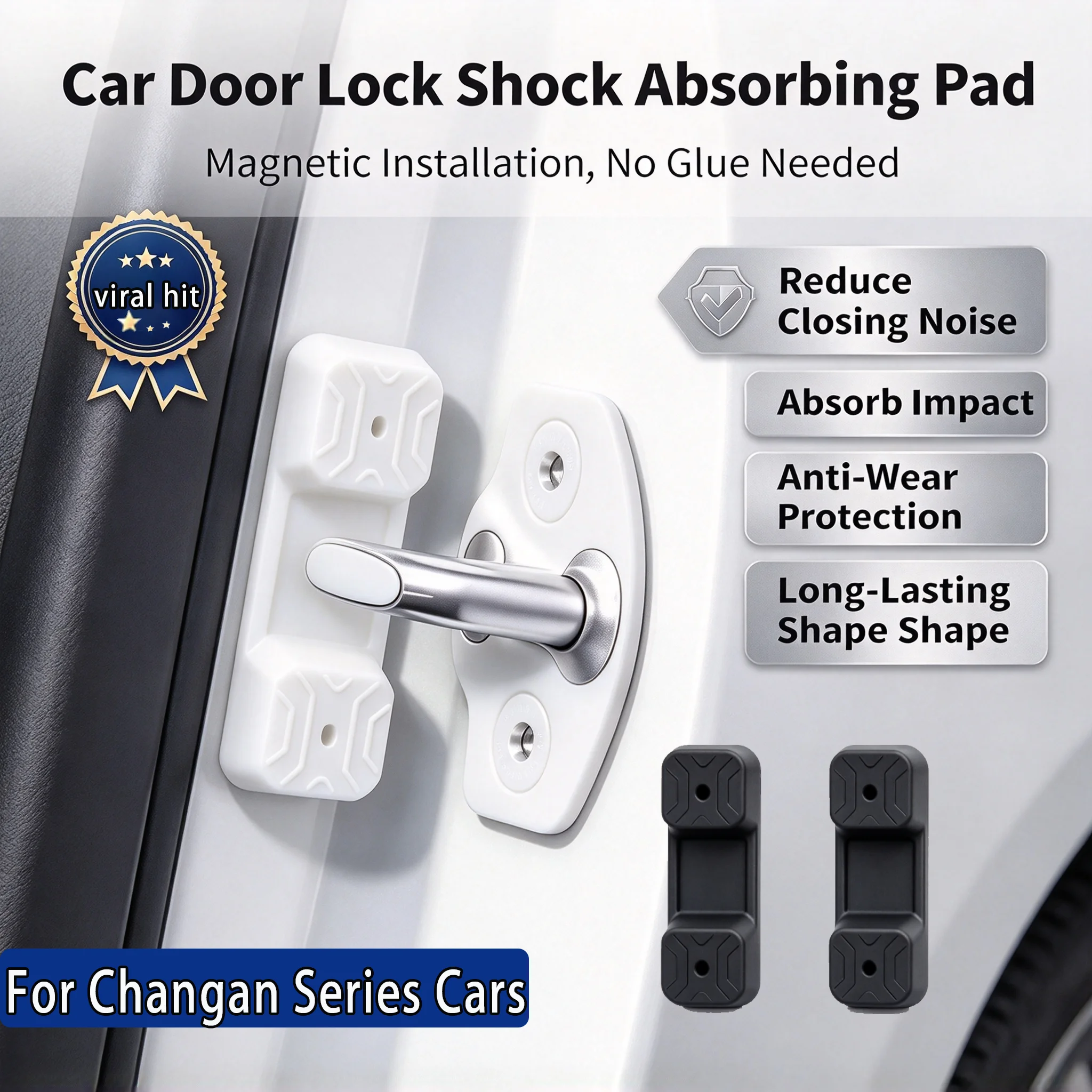 For Changan Series Cars Magnetic Silicone Door Lock Dampener Pads Noise Reduction Buffer Shock Absorption