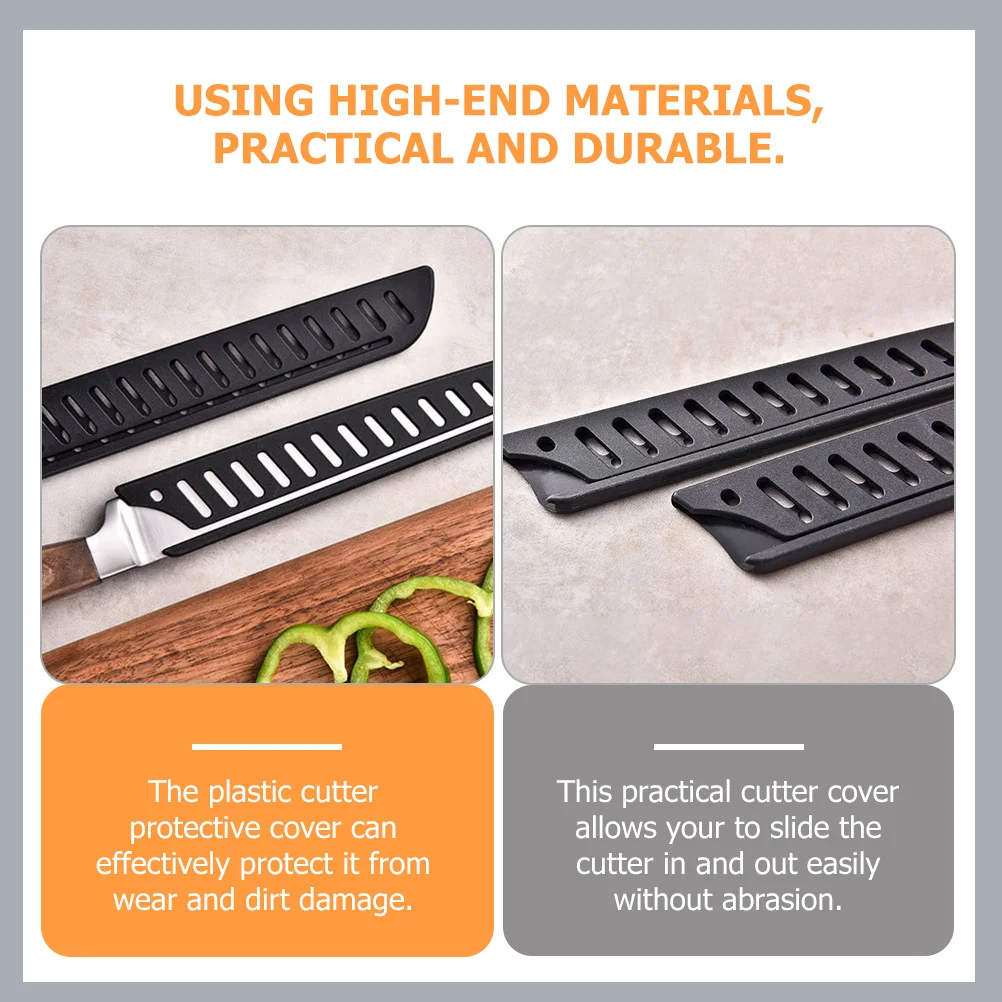 

6pcs Kitchen Knife Protectors Universal Plastic Cutter Sleeves Household Cutting Tool Cover Chef Organizer Kitchen