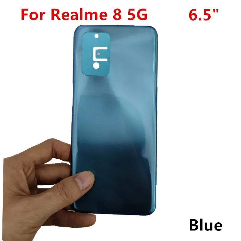 Housing for Realme 8 / 8 Pro 4G / Realme8 5G Plastic Battery Cover Repair Replace Back Door Phone Rear Case   Logo Adhesive