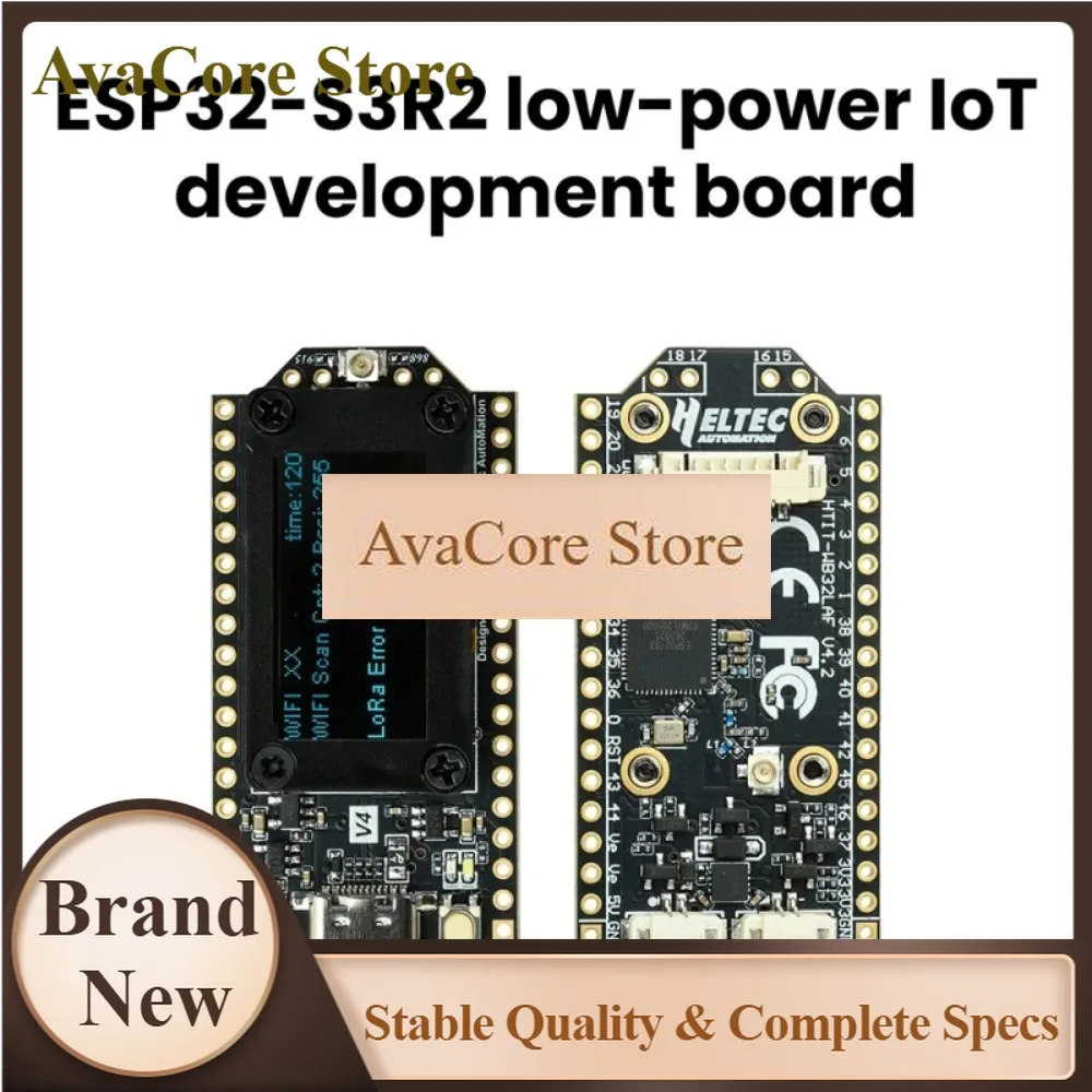 AvaCore0.96 Inch OLED ESP32-S3R2 WiFi Bluetooth LoRa V4 Development Board 863-928MHz Low Power IoT Module Type-C Interface
