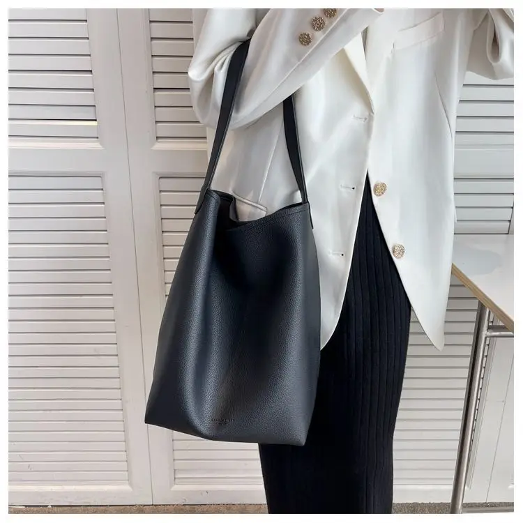 2piece/set Fashion Designer Pu Leather Women's Handbags Good Casual Ladies Tote Female Black Bucket Women Shoulder Crossbody Bag