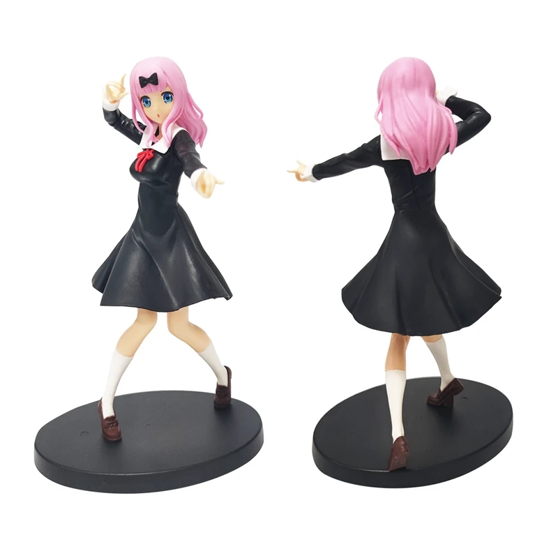 18cm Fujiwara Chika Anime Figure Love is War Shinomiya Kaguya Acction Figures Kawaii Girl Figurine PVC Collection Model Doll Toy