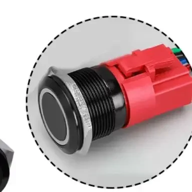 22mm Metal Latching Push Button Switch 12V LED Self-Locking ON/OFF IP67 Waterproof For Car Motorcycle Control Panel Accessory