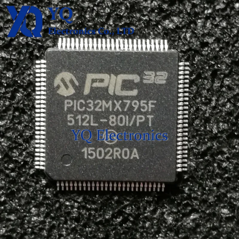 1PCS/lot New OriginaI PIC32MX795F512L-80I/PT PIC32MX795F512L SMT TQFP-100 32-bit microcontroller