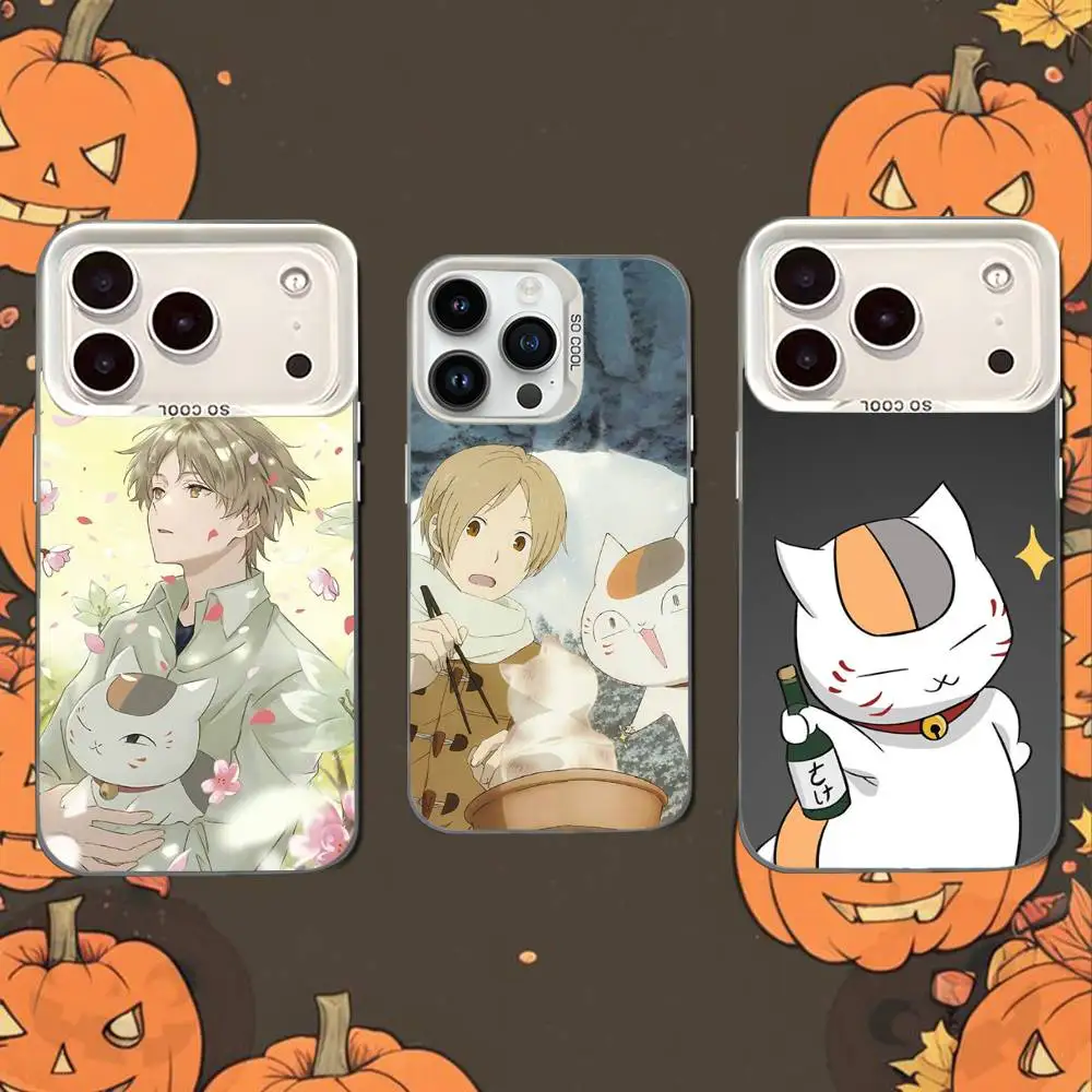 

N-Nyanko Natsume yuujinchou Phone Case For iPhone15,16,17,13,14,12,11,Pro,XS,Max,Plus,Mini,SE White Candy Matte Shockproof Cover