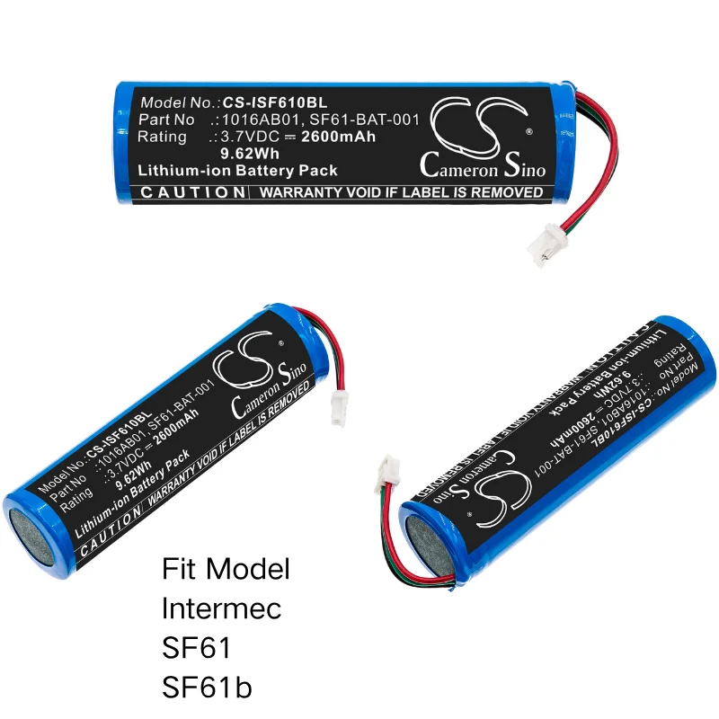 Replacement Battery For Intermec SF61 SF61b 2600mAh / 3.7Wh Barcode Scanner