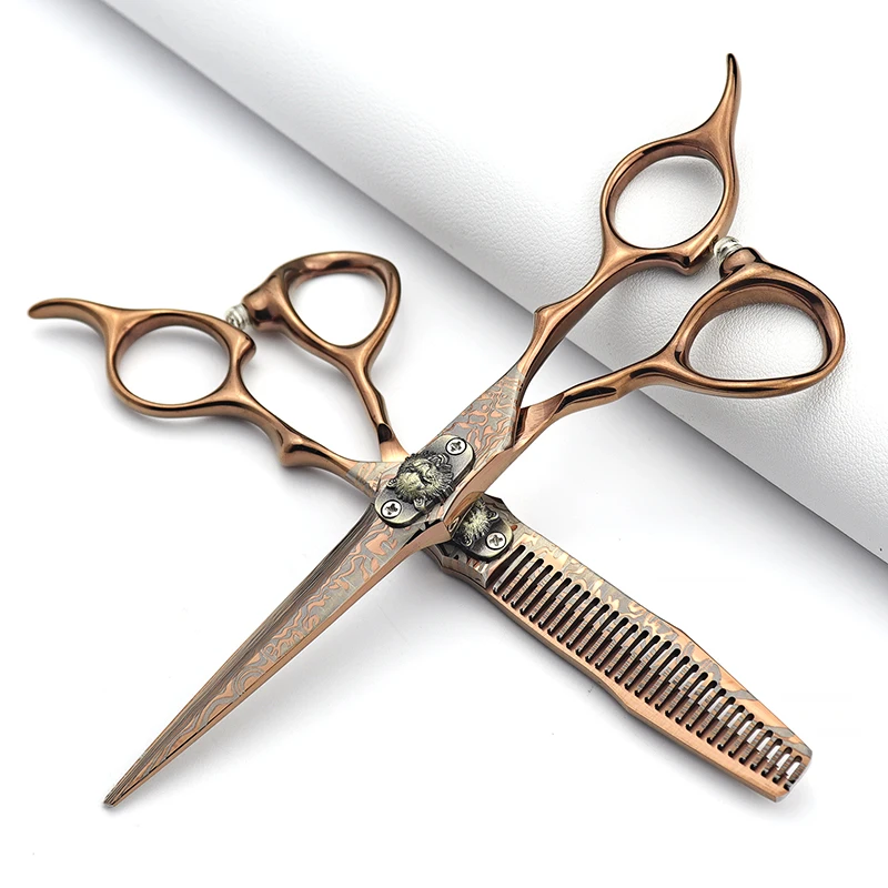 6 Inch Barber Scissors Professional barber tools hair scissors Cutting thinning hairdressing shears 6.0 inch Japan 440C steel