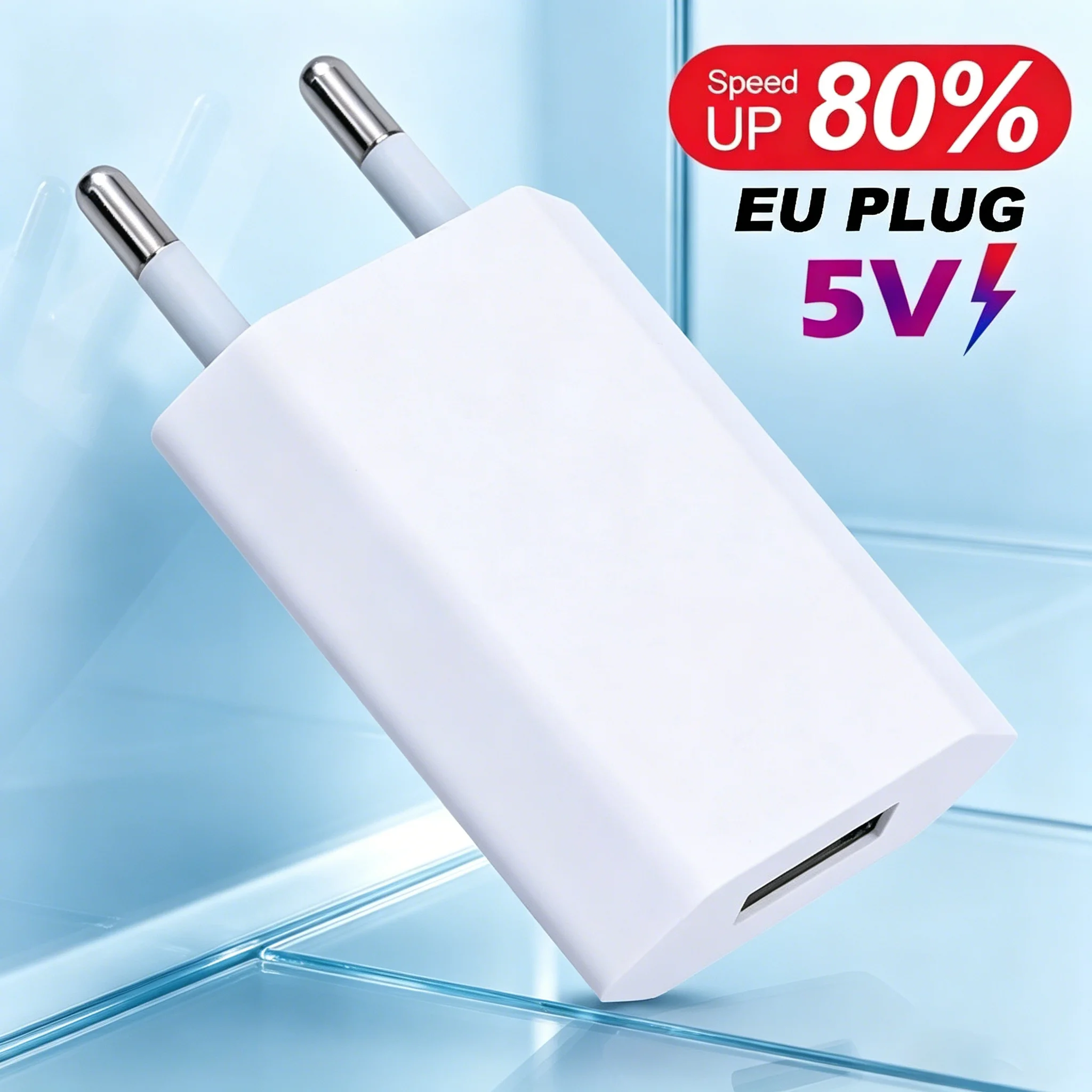 5V 1A 1-5Pcs Universal USB Home Travel Mobile Phone Charger Charger Power Wall Adapter EU Plug For Samsung Xiaomi Redmi Huawei