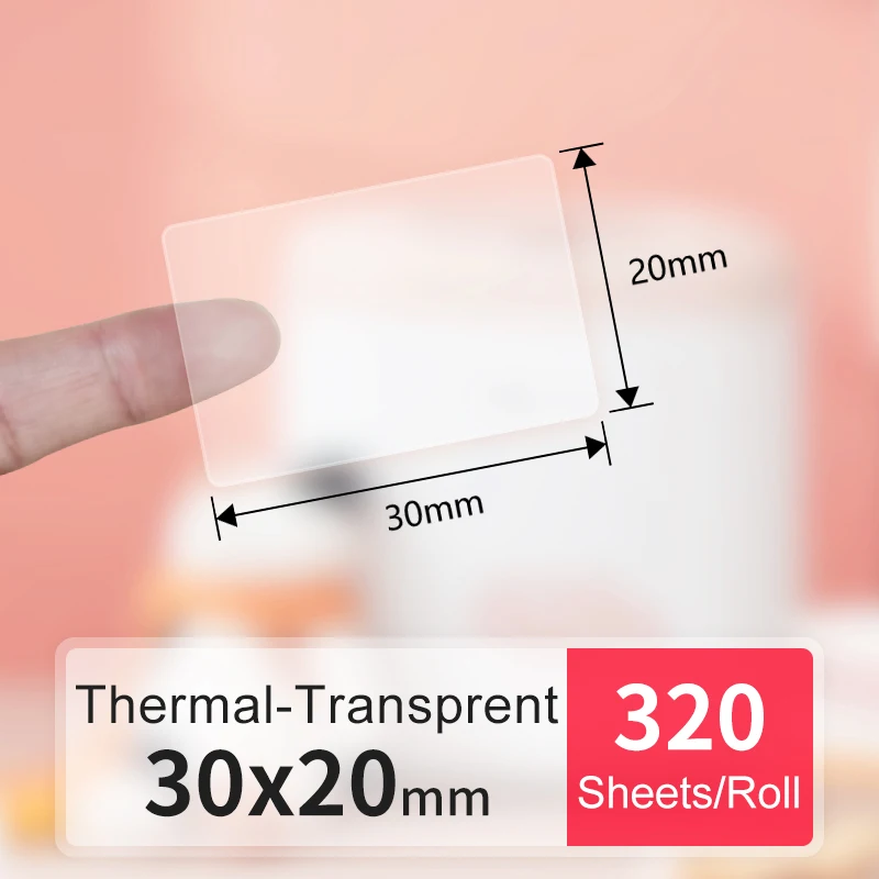 Detonger-Thermal Synthetic Label Paper, Consumíveis para Impressora, Transparente, DP23S, DP30S