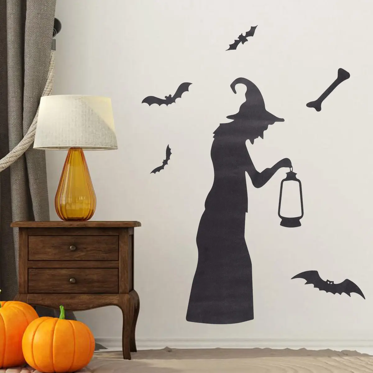Halloween Wall Decals Removable PVC Self Adhesive Door Stickers Spooky Home Party Decoration