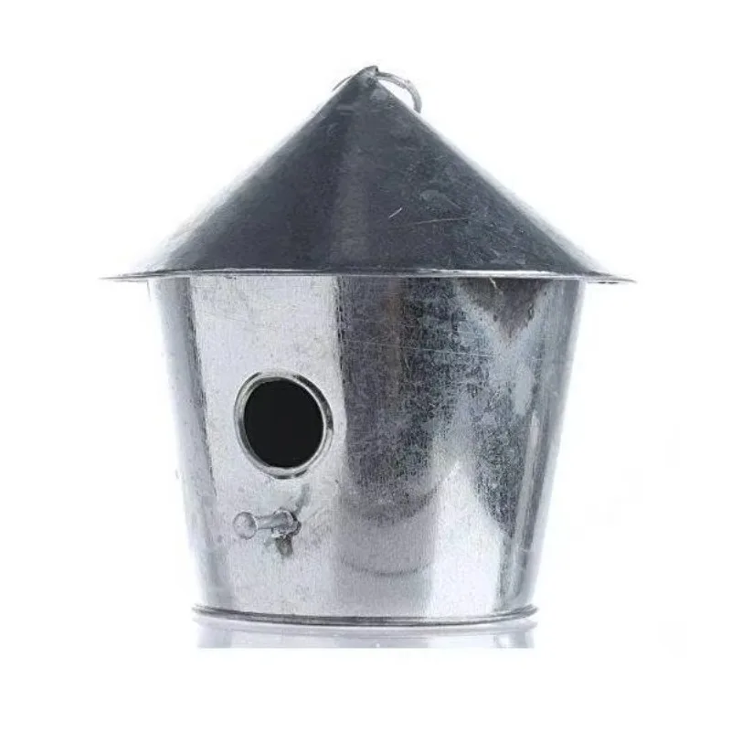 

Modern Bird Cage Portable Indoor Pet Shelter Unique Simple Design Galvanized Metal Animal Bird House